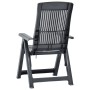 Reclining garden chairs 2 units anthracite gray plastic by vidaXL, Garden chairs - Ref: Foro24-48768, Price: 128,33 €, Discou...