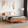 Solid wax brown pine wood bed headboard 120 cm by vidaXL, Headboards and footboards - Ref: Foro24-842513, Price: 46,91 €, Dis...