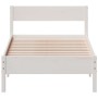 White pine wood bed frame with headboard 100x200cm by vidaXL, Beds and slatted bases - Ref: Foro24-842759, Price: 94,56 €, Di...