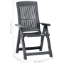 Reclining garden chairs 2 units anthracite gray plastic by vidaXL, Garden chairs - Ref: Foro24-48768, Price: 128,33 €, Discou...