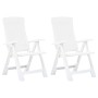 Reclining garden chairs, 2 units, white plastic by vidaXL, Garden chairs - Ref: Foro24-48760, Price: 146,79 €, Discount: %