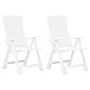 Reclining garden chairs, 2 units, white plastic by vidaXL, Garden chairs - Ref: Foro24-48760, Price: 153,57 €, Discount: %