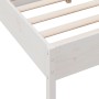Bed frame with white pine wood headboard 135x190 cm by vidaXL, Beds and slatted bases - Ref: Foro24-842771, Price: 119,87 €, ...