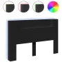 Bed headboard with LED light black 160x16.5x103.5 cm by vidaXL, Headboards and footboards - Ref: Foro24-839253, Price: 101,72...