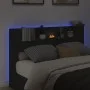 Bed headboard with LED light black 160x16.5x103.5 cm by vidaXL, Headboards and footboards - Ref: Foro24-839253, Price: 101,72...