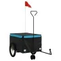 Remolque para bicicleta hierro negro y azul 45 kg de vidaXL, Remolques para bicicletas - Ref: Foro24-94114, Precio: 105,98 €,...