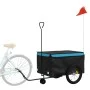 Remolque para bicicleta hierro negro y azul 45 kg de vidaXL, Remolques para bicicletas - Ref: Foro24-94114, Precio: 105,98 €,...