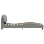Bed frame with light gray fabric headboard 80x200 cm by vidaXL, Beds and slatted bases - Ref: Foro24-3207730, Price: 133,54 €...