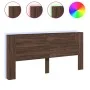 Braunes Eichenholz-Kopfteil mit LED-Licht 220x16,5x103,5 cm. von vidaXL, Kopf- und Fußteile - Ref: Foro24-839279, Preis: 102,...