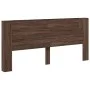 Braunes Eichenholz-Kopfteil mit LED-Licht 220x16,5x103,5 cm. von vidaXL, Kopf- und Fußteile - Ref: Foro24-839279, Preis: 102,...