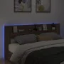 Braunes Eichenholz-Kopfteil mit LED-Licht 220x16,5x103,5 cm. von vidaXL, Kopf- und Fußteile - Ref: Foro24-839279, Preis: 102,...