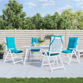Kissen für Stühle mit hoher Rückenlehne, 4 Stück, aus türkisfarbenem Oxford-Stoff. von vidaXL, Kissen für Stühle und Sofas - ...