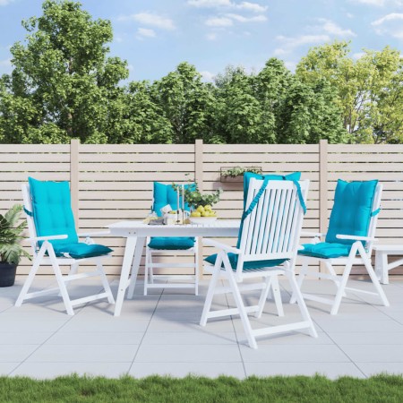 Kissen für Stühle mit hoher Rückenlehne, 4 Stück, aus türkisfarbenem Oxford-Stoff. von vidaXL, Kissen für Stühle und Sofas - ...