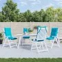 Kissen für Stühle mit hoher Rückenlehne, 4 Stück, aus türkisfarbenem Oxford-Stoff. von vidaXL, Kissen für Stühle und Sofas - ...