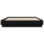 Engineered wood black bed frame 150x200 cm by vidaXL, Beds and slatted bases - Ref: Foro24-3209850, Price: 138,55 €, Discount: %