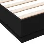 Engineered wood black bed frame 150x200 cm by vidaXL, Beds and slatted bases - Ref: Foro24-3209850, Price: 138,55 €, Discount: %