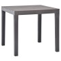 Mokkafarbener Gartentisch aus Kunststoff 78x78x72 cm von vidaXL, Gartentische - Ref: Foro24-48785, Preis: 106,61 €, Rabatt: %