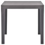 Mokkafarbener Gartentisch aus Kunststoff 78x78x72 cm von vidaXL, Gartentische - Ref: Foro24-48785, Preis: 106,61 €, Rabatt: %