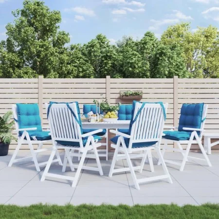 Kissen für Stühle mit niedriger Rückenlehne, 6 Stück, hellblaues Oxford-Gewebe. von vidaXL, Kissen für Stühle und Sofas - Ref...
