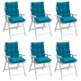Cojines para silla respaldo bajo 6 uds tela Oxford azul claro by vidaXL, Cushions for chairs and sofas - Ref: Foro24-377685, ...