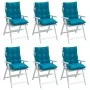 Cojines para silla respaldo bajo 6 uds tela Oxford azul claro de vidaXL, Cojines para sillas y sofás - Ref: Foro24-377685, Pr...