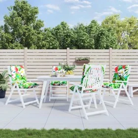 Kissen für Stühle mit niedriger Rückenlehne, 4 Stück, aus mehrfarbigem Oxford-Stoff. von vidaXL, Kissen für Stühle und Sofas ...