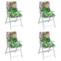 Kissen für Stühle mit niedriger Rückenlehne, 4 Stück, aus mehrfarbigem Oxford-Stoff. von vidaXL, Kissen für Stühle und Sofas ...