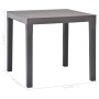 Mokkafarbener Gartentisch aus Kunststoff 78x78x72 cm von vidaXL, Gartentische - Ref: Foro24-48785, Preis: 106,61 €, Rabatt: %