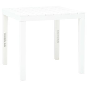 White plastic garden table 78x78x72 cm by vidaXL, Garden tables - Ref: Foro24-48783, Price: 86,12 €, Discount: %
