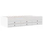 Engineered wood sun lounger with drawers in white, 90x190 cm. by vidaXL, Beds and slatted bases - Ref: Foro24-3280881, Price:...