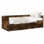 Tumbona con cajones madera ingeniería roble ahumado 90x190 cm de vidaXL, Camas y somieres - Ref: Foro24-3280829, Precio: 165,...