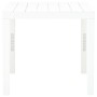 Mesa de jardín de plástico blanco 78x78x72 cm de vidaXL, Mesas de jardín - Ref: Foro24-48783, Precio: 86,12 €