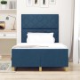 Estructura de cama con cabecera Azul 120 x 200 cm tela