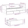 Sunbed with drawers made of Sonoma oak engineered wood 75x190 cm by vidaXL, Beds and slatted bases - Ref: Foro24-3280834, Pri...