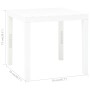 Weißer Gartentisch aus Kunststoff 78x78x72 cm von vidaXL, Gartentische - Ref: Foro24-48783, Preis: 86,12 €, Rabatt: %