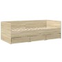 Tumbona con cajones madera ingeniería roble Sonoma 90x200 cm de vidaXL, Camas y somieres - Ref: Foro24-3280820, Precio: 198,5...
