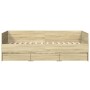 Tumbona con cajones madera ingeniería roble Sonoma 90x200 cm de vidaXL, Camas y somieres - Ref: Foro24-3280820, Precio: 198,5...