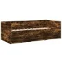 Sunbed with smoked oak engineered wood drawers 75x190 cm by vidaXL, Beds and slatted bases - Ref: Foro24-3280836, Price: 146,...