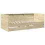 Sunbed with drawers made of Sonoma oak engineered wood 90x190 cm by vidaXL, Beds and slatted bases - Ref: Foro24-3280855, Pri...