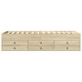 Tumbona con cajones madera ingeniería roble Sonoma 100x200 cm de vidaXL, Camas y somieres - Ref: Foro24-3280869, Precio: 175,...