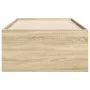 Sunbed with drawers made of Sonoma oak engineered wood 100x200 cm by vidaXL, Beds and slatted bases - Ref: Foro24-3280869, Pr...