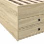 Tumbona con cajones madera ingeniería roble Sonoma 100x200 cm de vidaXL, Camas y somieres - Ref: Foro24-3280869, Precio: 175,...