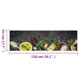 Alfombra de cocina lavable terciopelo dibujo especias 45x150 cm de vidaXL, Felpudos - Ref: Foro24-4005608, Precio: 26,47 €, D...