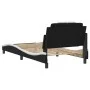 Bed frame with black and white synthetic leather headboard by vidaXL, Beds and slatted bases - Ref: Foro24-3208080, Price: 12...
