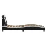 Bed frame with black and white synthetic leather headboard by vidaXL, Beds and slatted bases - Ref: Foro24-3208080, Price: 12...