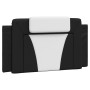 Bettgestell mit schwarz-weißem Kopfteil aus Kunstleder von vidaXL, Betten und Lattenroste - Ref: Foro24-3208080, Preis: 126,3...