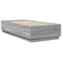 Estructura cama con luces LED madera gris Sonoma 100x200 cm de vidaXL, Camas y somieres - Ref: Foro24-3209630, Precio: 138,41...