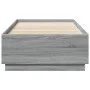 Estructura cama con luces LED madera gris Sonoma 100x200 cm de vidaXL, Camas y somieres - Ref: Foro24-3209630, Precio: 138,41...