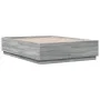 Estructura de cama madera de ingeniería gris Sonoma 120x190 cm de vidaXL, Camas y somieres - Ref: Foro24-3209749, Precio: 140...