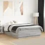 Estructura de cama madera de ingeniería gris Sonoma 120x190 cm de vidaXL, Camas y somieres - Ref: Foro24-3209749, Precio: 140...